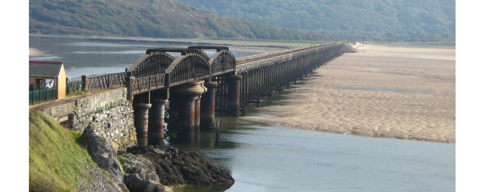 Barmouth Viaduct spanning the River Mawddach
