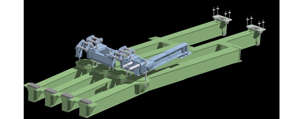 A 3D model showing the remedial steel work design to extend the life of the box girders