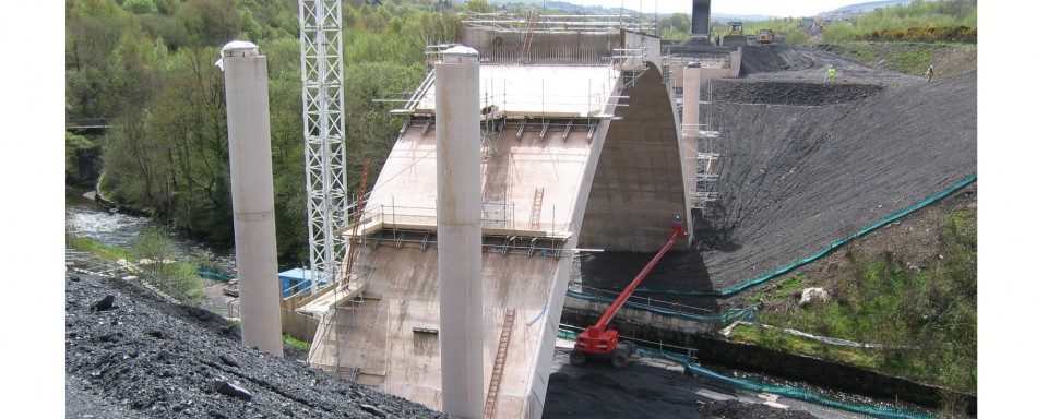 Concrete arch and columns completed