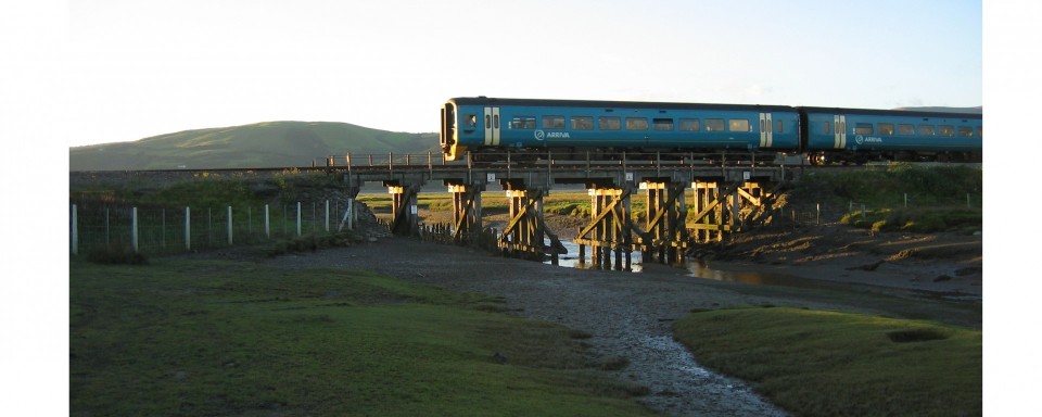 River Clettwr Bridge, Ceredigion, typical design of the bridges on this line