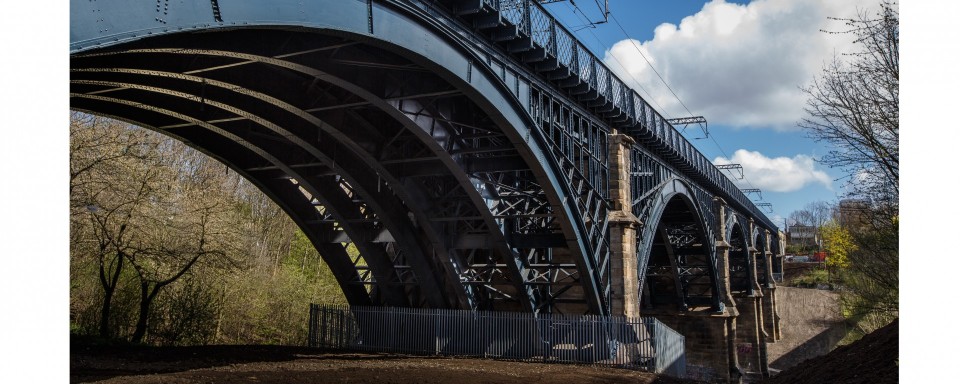 A view of the arches after a fresh coat of paint