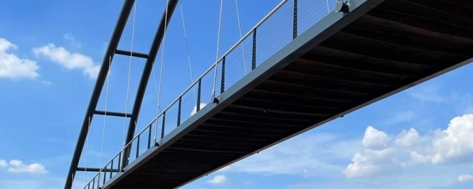 A view under the deck after completion