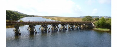 Traeth Mawr Bridge, Porthmadog. These bridges spend a lot of time in water and must be maintained