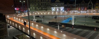 Low gradient disabled access and cycle way at night