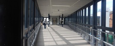 View down the main span