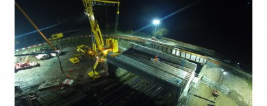 Shrivenham Bridge, Oxfordshire with a semi prefabricated deck that requires a layer of concrete